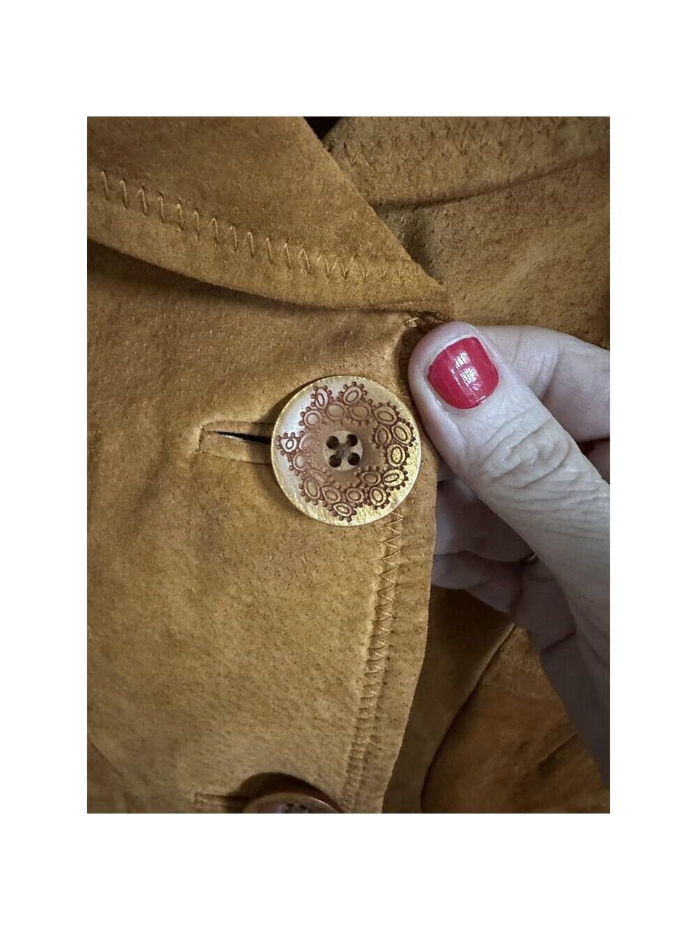 Classiques Entier Blazer Womens M Brown Leather Cropped Lined Workwear Jacket - Picture 6 of 11